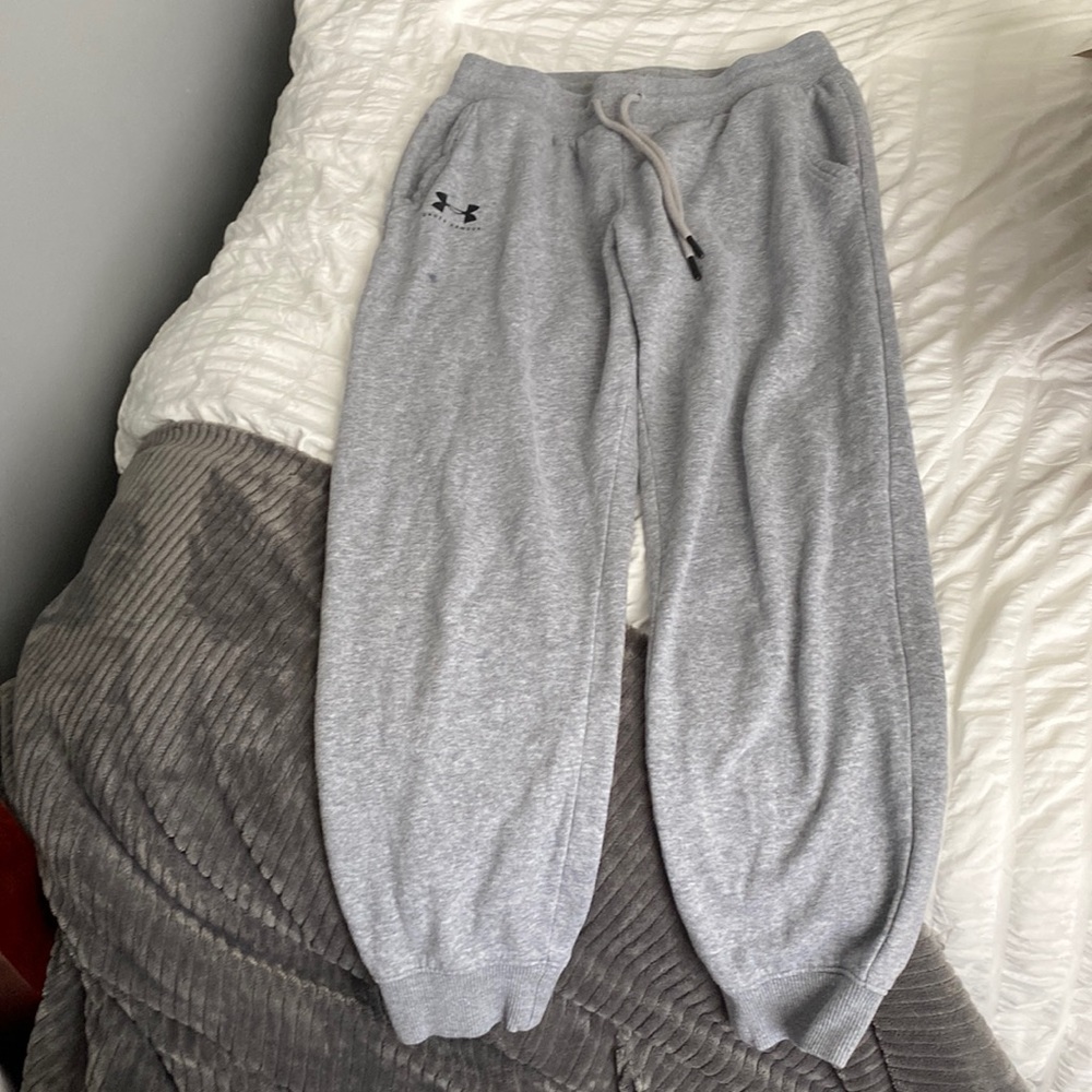 Grey under armour sweatpants